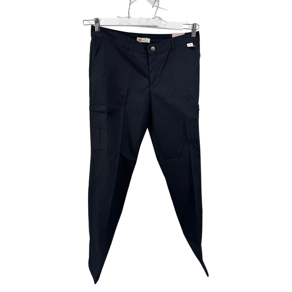 Dickies Cargo Pants Women 12 Black Workwear Utility Trousers FP2372BK